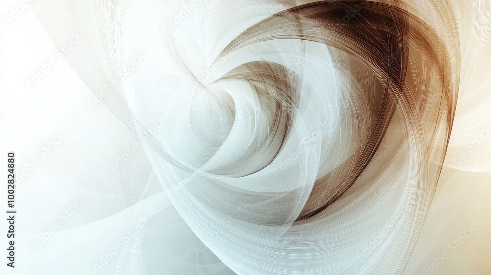 Poster abstract swirling trails representing honesty create a stunning visual display on a pure white backg