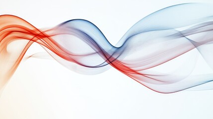 Fototapeta premium Abstract swirling trails representing honesty create a stunning visual display on a pure white background, symbolizing truth and transparency