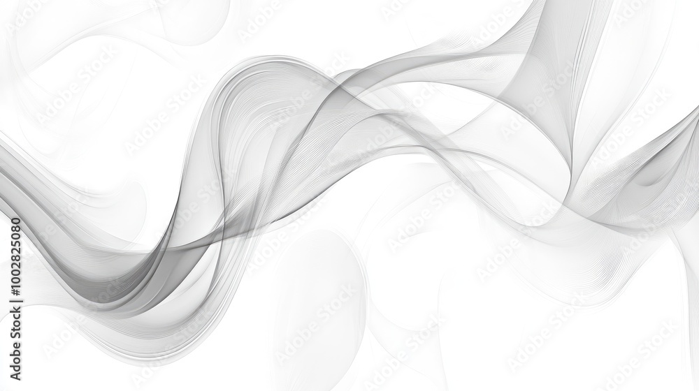 Poster beautiful abstract pattern of swirling trails representing honesty on a pure white background, creat