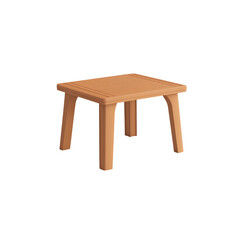 Fototapeta premium Small Brown Plastic Table for Outdoor Use