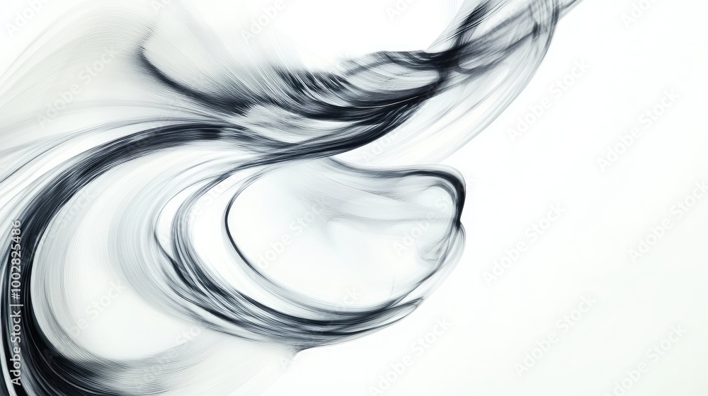 Poster beautiful swirling trails symbolizing honesty create an intricate abstract pattern on a white backdr