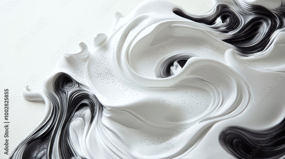 Poster honest swirling patterns form an elegant abstract design on a white backdrop, creating a sense of in