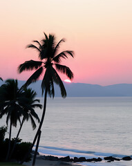 Obraz premium coucher de soleil sur la mer