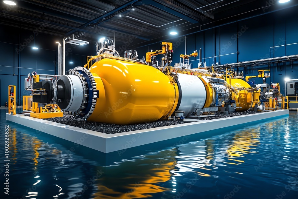 Leinwandbilder 3d digital visualization of carbon capture technology, showing how co2 is trapped and stored undergr