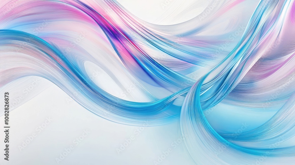Poster mesmerizing honest swirling trails form a stunning abstract pattern on a clean white background, sym
