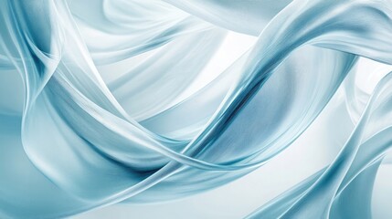 Obraz premium Mesmerizing honest swirling trails form a stunning abstract pattern on a clean white background, symbolizing transparency and purity