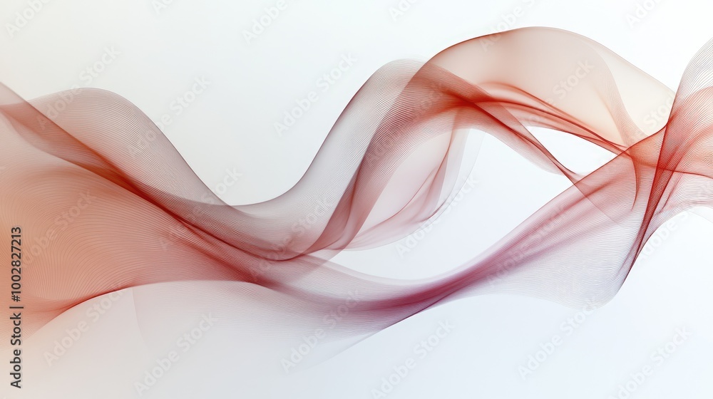 Poster mesmerizing honest trails swirl gracefully, forming a delicate abstract pattern on a white backdrop 
