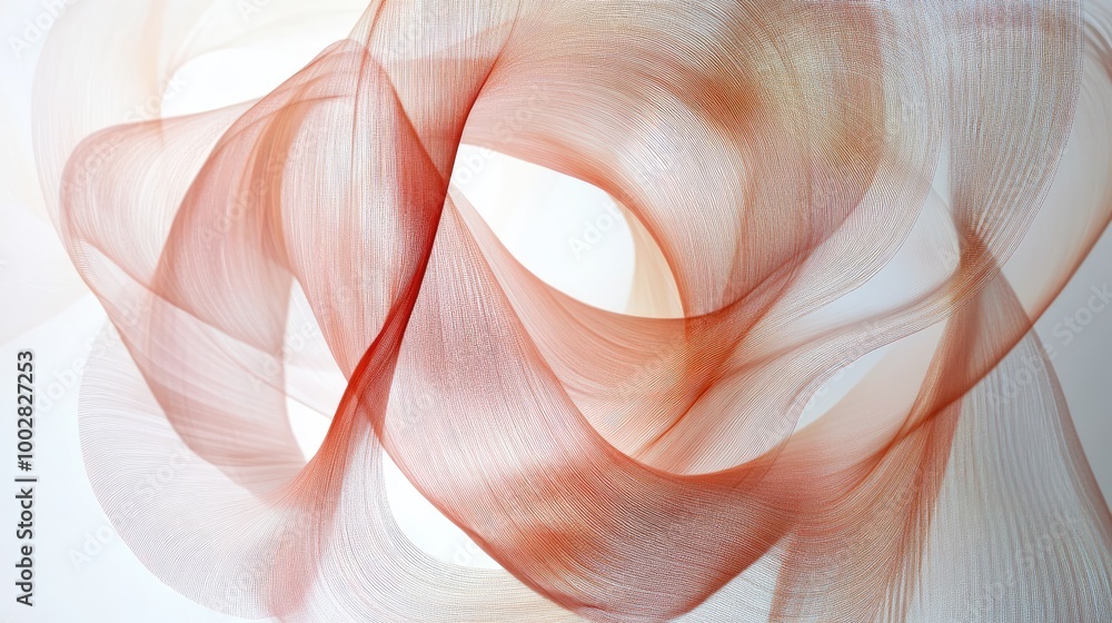 Poster mesmerizing honest trails swirl gracefully, forming a delicate abstract pattern on a white backdrop 