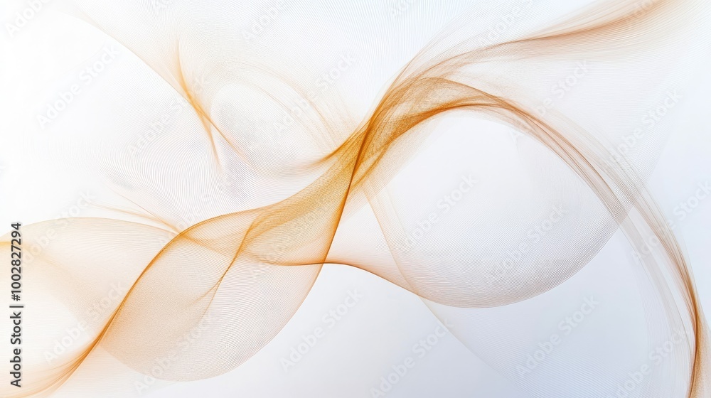 Poster mesmerizing trails of honesty swirl gracefully, forming a delicate abstract pattern on a white backg