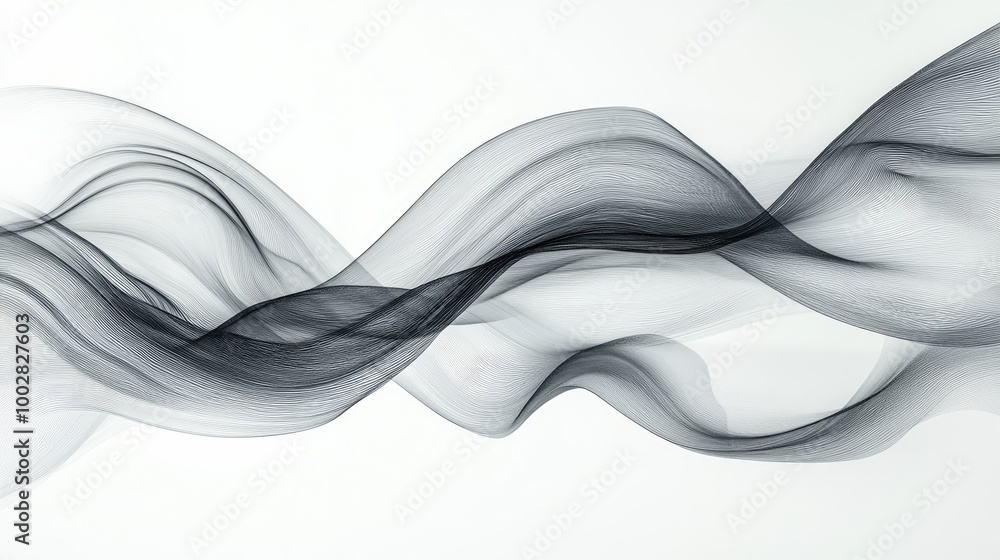 Aufkleber stunning abstract pattern of swirling trails representing honesty on a clean white background during