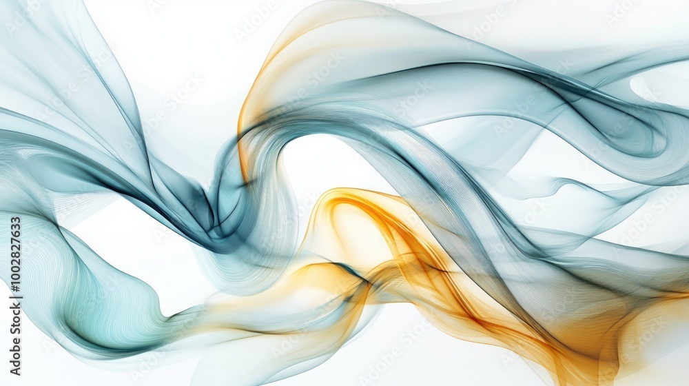 Aufkleber stunning abstract pattern of swirling trails representing honesty on a clean white background during