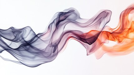 Obraz premium Swirling trails representing honesty form a mesmerizing abstract pattern on a clean white background, creating a stunning visual in an artistic display