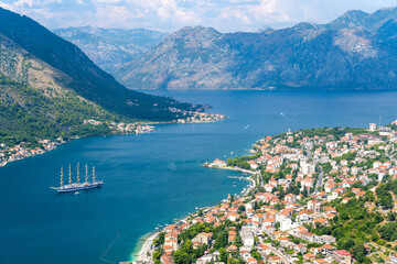 view on Kotor bay in Montenegro
