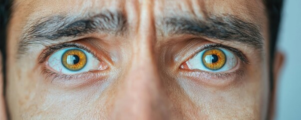 Patient with visible fatigue and yellowing eyes, early signs of hepatitis infection, neutral clinic background, hepatitis symptoms, disease onset