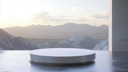 clean and Minimalist Winter Podium