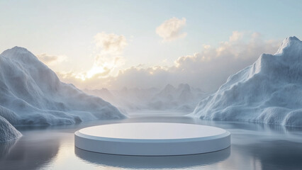 clean and Minimalist Winter Podium