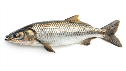 Fototapeta premium Freshwater fish caught in a stream during early morning hours showcasing shimmering scales