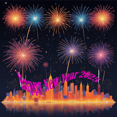 fireworks happy new year
