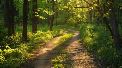 Obraz premium Sunlight Dappling Through the Forest