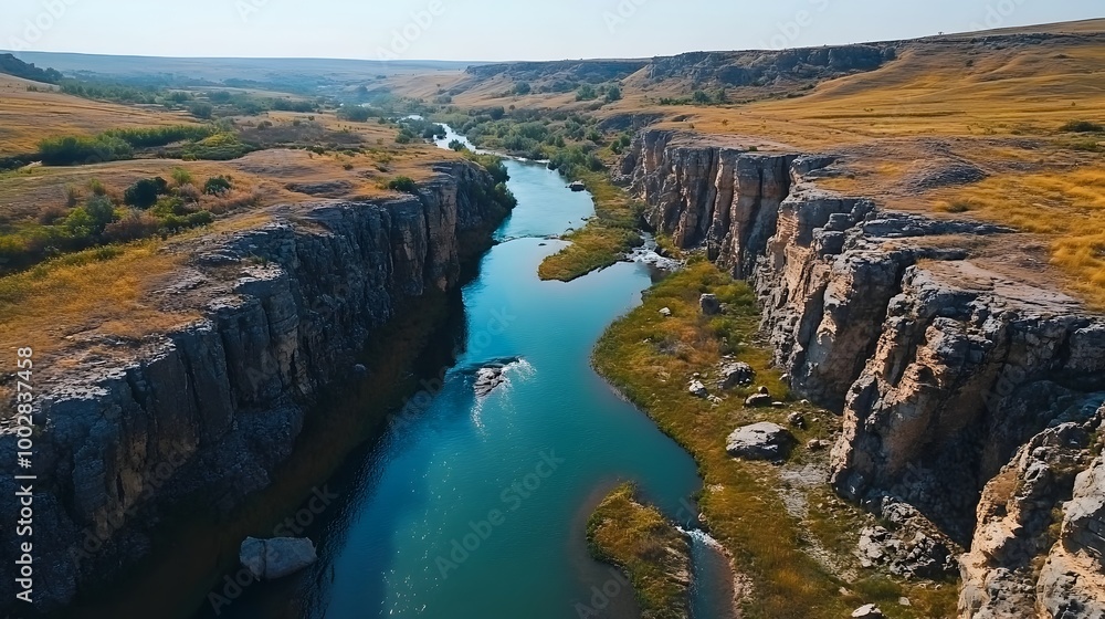 Poster captivating time lapse footage highlighting the gradual yet powerful erosive force of a river as it 