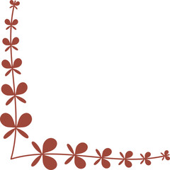 Obraz premium Simple Floral Line Corner 