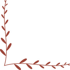 Simple Floral Line Corner
