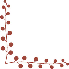 Simple Floral Line Corner
