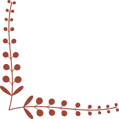 Simple Floral Line Corner

