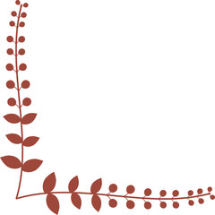Simple Floral Line Corner
