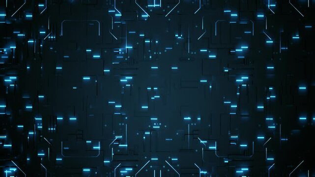 Artificial intelligence and Machine learning, future technology. Artificial Intelligence AI On Circuit Board. Future Technology Concept Visualization. Big Data Transmission Connection.AI Analyzes Tech