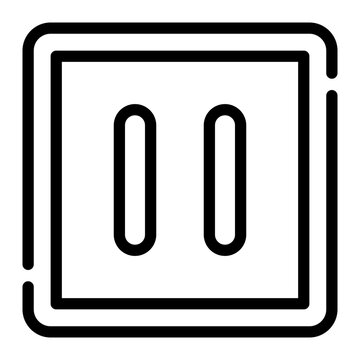 recommend clip art: pause button line icon