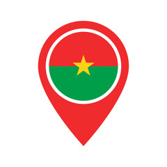 Burkina Faso flag location icon