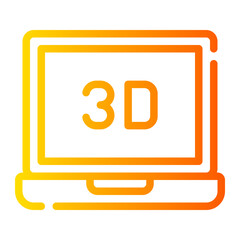 3d model gradient icon