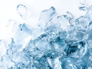 Obraz premium Captivating Ice Crystal Patterns with Elegant Frozen Textures and Glossy Icy Backgrounds