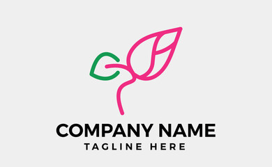 Beauty leaf logo branding design, Luxery Logo, editable vector illustration art.