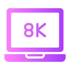 8k gradient icon