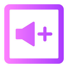 Obraz premium volume up gradient icon