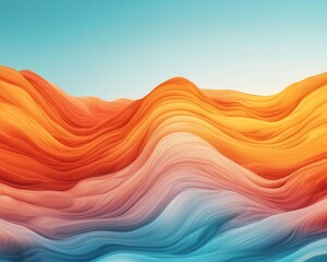 Fototapeta premium Heat waves distorting the view of a desert landscape, thermodynamics, thermal expansion concept