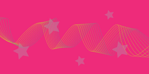 abstract geometric line pattern art vector illustration, Abstract geometric background. Dynamic shapes vector composition, Element for design isolated on pink. Pink color. Valentine's Day.