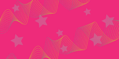 abstract geometric line pattern art vector illustration, Abstract geometric background. Dynamic shapes vector composition, Element for design isolated on pink. Pink color. Valentine's Day.