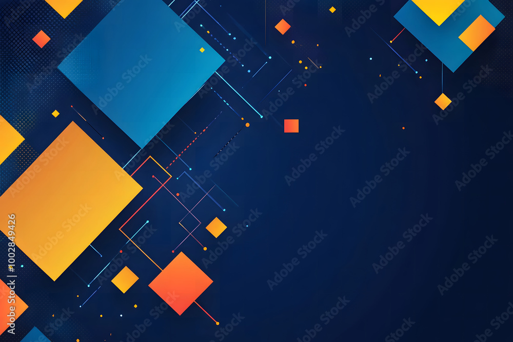 Poster abstract geometric background with colorful shapes and lines
