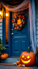 Obraz premium Creative Halloween Door Decor