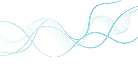 Blue color wave line abstract background design.  Energy waves technology concept design for business, presentation, banner.