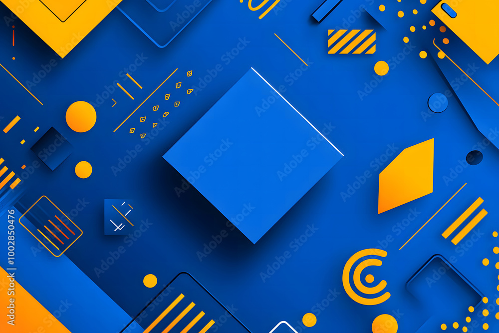 Poster abstract geometric background with colorful shapes and lines