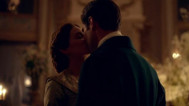 couple kissing, 18th century, 19th century