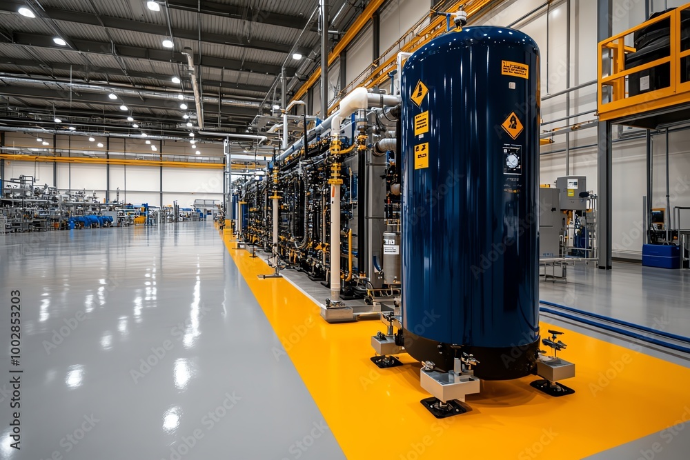 Poster a clean energy research lab, where scientists are developing new renewable technologies to reduce gl