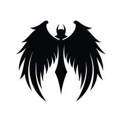 Angel silhouette vector illustration