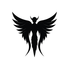Angel silhouette vector illustration