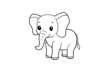 Baby elephant vector illustration