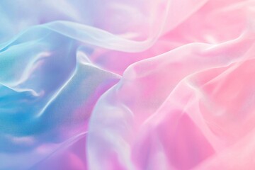Fototapeta premium Abstract Close-up of Draped Pink and Blue Fabric